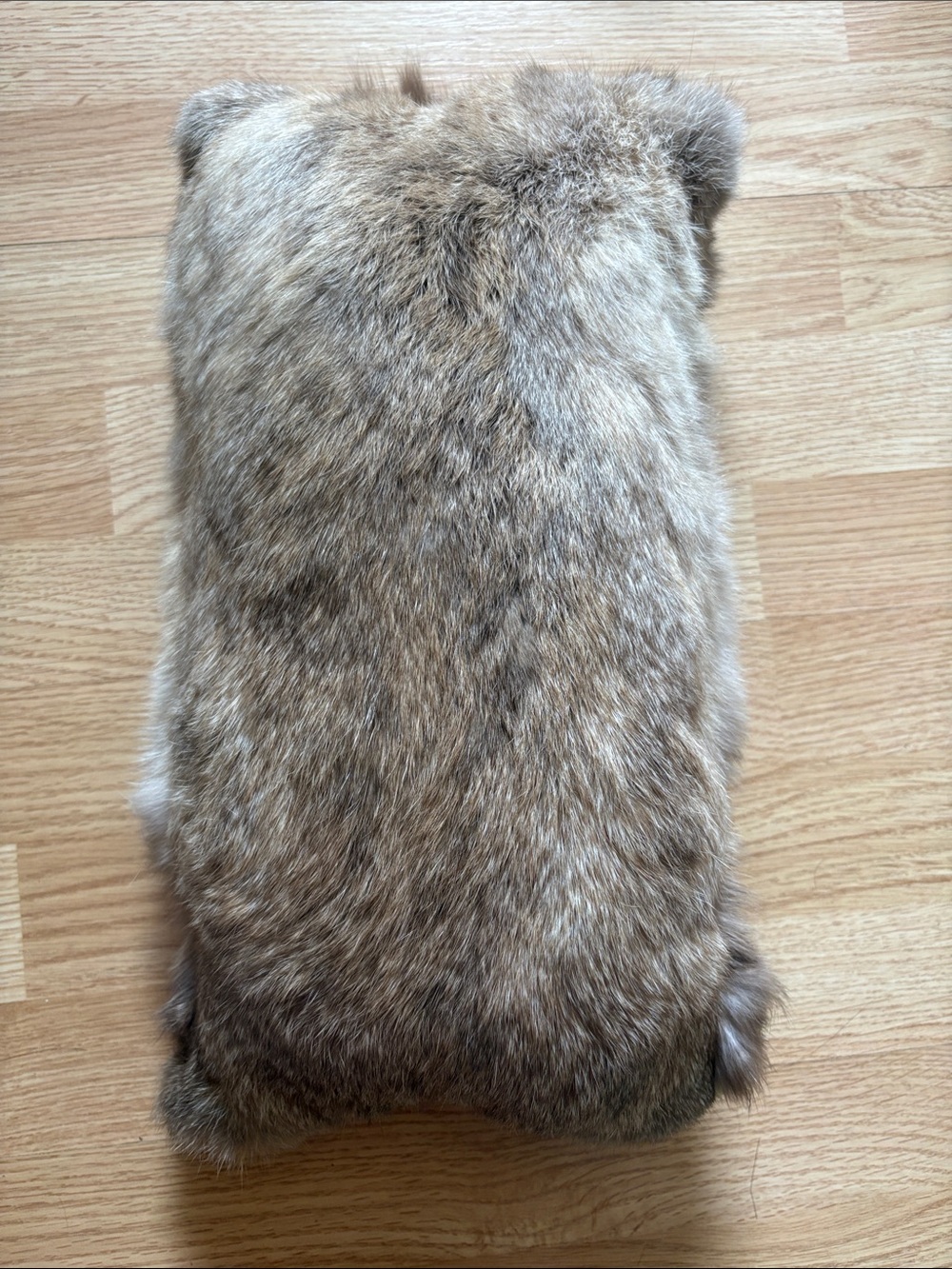 Rabbit fur pillow new